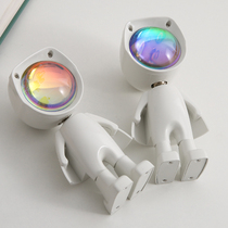 Creative Desktop Swing Piece Astronaut Healing Ensemble Astronaut Bookcase Hand Office Adornment Birthday Gift Girls Bestie