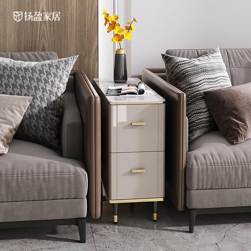 Yangying light luxury sofa side cabinet side cabinet simple modern living room removable slate storage small corner table