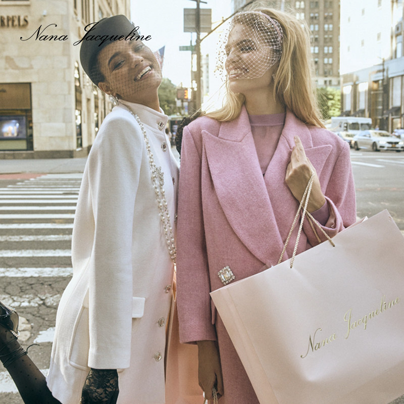 Nana Jacqueline black coat ladies coat luxury new spring and summer designer brand windbreaker