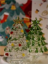 Handmade brushed glass Christmas tree sparkling desktop ornaments daily gifts cute gifts glass home decoration