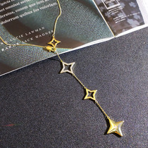 2021 New Tide sweater sweater chain simple long meteor pendant female advanced temperament necklace light luxury choker