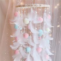 Girls Heart Dream Catcher Shop Dream Net Wind Chime Hanging Decoration Girls Room Decoration Bedroom Pendant Ornament