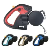 Двусторонний тяговый трос для домашних собак, автоматическая выдвижная USB-зарядка, тяговый трос со светодиодной подсветкой, поводок для выгула собак «один-два»