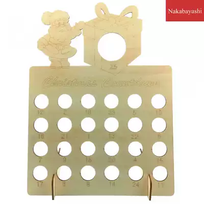 Wooden craft gift decoration Christmas decorations Christmas party shelf countdown calendar ornaments