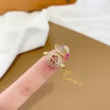 Медное кольцо, ювелирное украшение, аксессуар, безразмерный долговечный цирконий, микроинкрустация, оптовые продажи