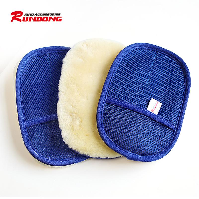 Moisturizing imitation wool polished waxed car wash glove Car wash gloves Double face gloves for cleaning tools R-0028