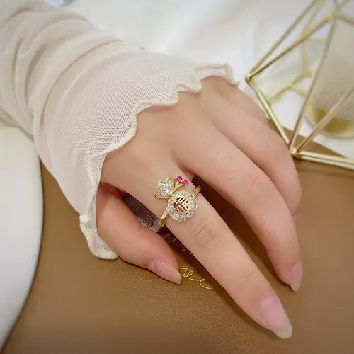 Медное кольцо, ювелирное украшение, аксессуар, безразмерный долговечный цирконий, микроинкрустация, оптовые продажи