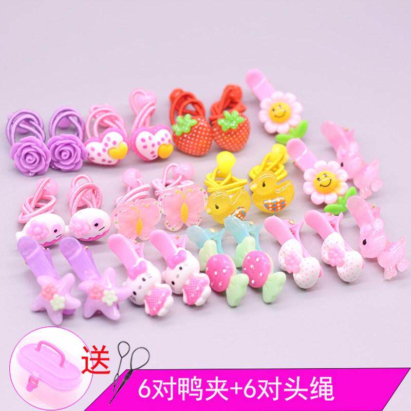 2021 Cha hair leather gluten the children Women's clips Princess cute hairpin Zarhan Edition children Han style flowers
