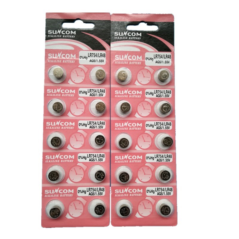 Xinguang AG5 button battery 393A LR754 LR48 L754 193 elderly headset 1 55v alkaline battery