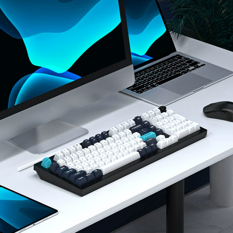Keychron Q5MAX трёхрежимная Bluetooth беспроводная механическая клавиатура 102 клавиши 2U0 боковая гравировка Гаскет алюминий