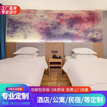 Hotel Guesthouse Furnished Furnished Modern Simple Room Villa Label Single Twin Peoples Bed Frame Customized