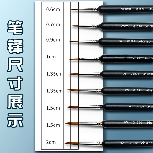 Лайнер, акварель, нейлоновая гуашь, кисть для письма, комплект, акрил, рисование линий, ручная роспись