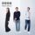 [Li Naiwen в том же стиле] Белая маленькая футболка с большим пальцем второго поколения, футболка с длинными рукавами, осенняя новая хлопковая мужская и женская футболка с тройным покрытием. mini 4