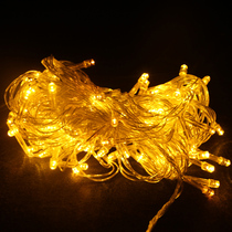 LED warm yellow light string Christmas decorations Christmas Tree light string Shop window scene arrangement plug-in tail plug