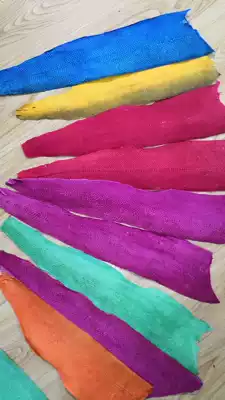 Hezhe fish skin painting handmade fish skin Zeruo salmon color fish skin large fish skin color series leather