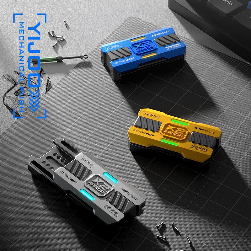 异爵战甲机械推牌合金段落解压玩具减压神器 EDC啪啪币指尖陀螺叮