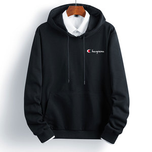 新款潮牌套头圆领连帽开衫卫衣