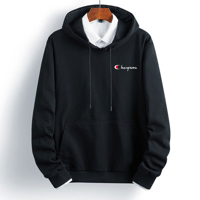 新款潮牌套头圆领连帽开衫卫衣