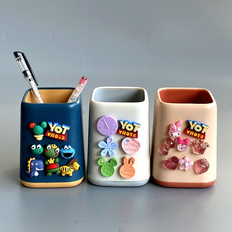 Large Capacity Containing Child Girl Pen Holder Student Desktop Personality Containing Box Minima Modern Cartoon Cute Boy