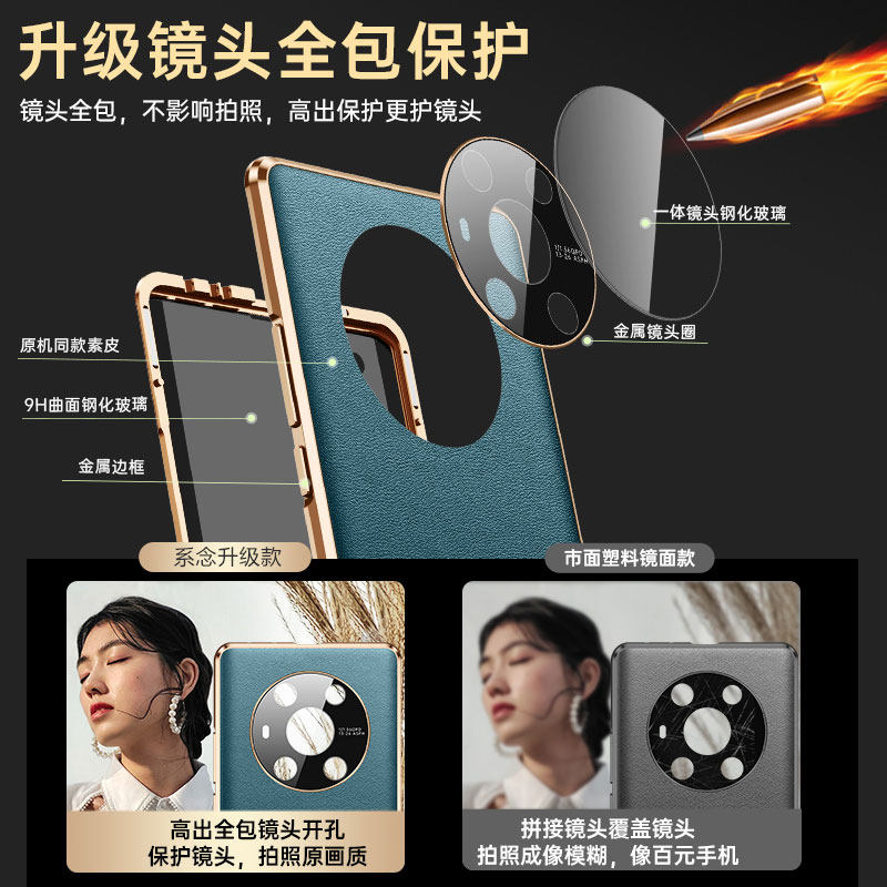 Honor Magic3 Instantly Transforms into a Porsche-Style Leather Glass Double-Sided Full-Cover Phone Case, Magic 4 Pro Magnetic Lens Protector, No Screen Protector Needed, True Anti-Drop, Ultra-Thin, New Trendy Model for Men and Women, Suitable for Huawei