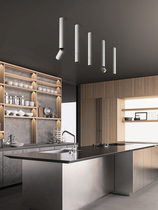 Surface mounted spotlights adjustable cylindrical Nordic bar table lamp angular background wall restaurant LED long tube creative ceiling type