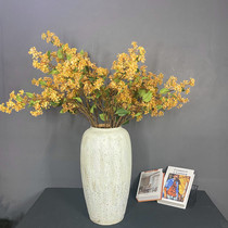 Yu Han Osmanthus Emulation Flower Landing Flower Arrangement Retro Modern Vase Floral Decoration Minimalist Flower Green Green Planting