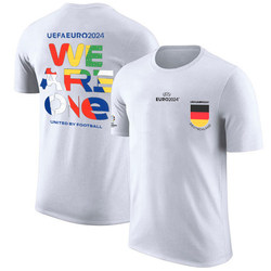 2025 European Cup German National Team Cheering T-Shirt Fan Support Clothes Football Game Short-Sleeved Pure Cotton