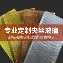 Double-layer tempered laminated art glass screen partition hotel sliding door custom laminated glass