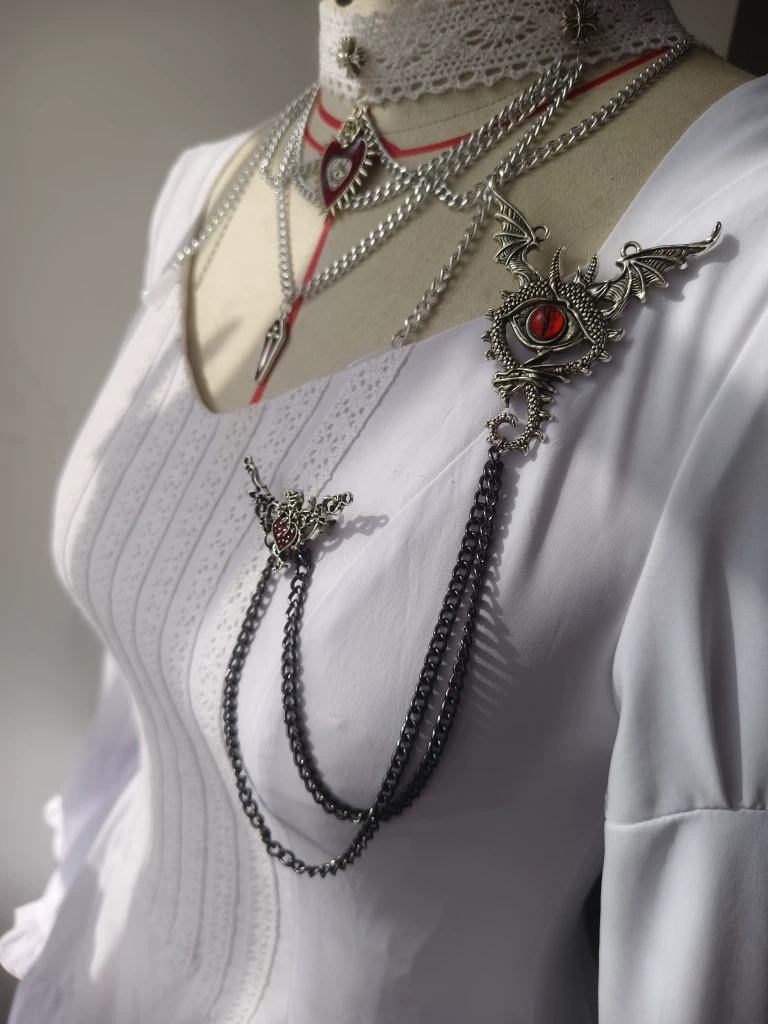Платье-набор MX Original Power Gothic Dark Lolita, оборчатая юбка и съёмные аксессуары