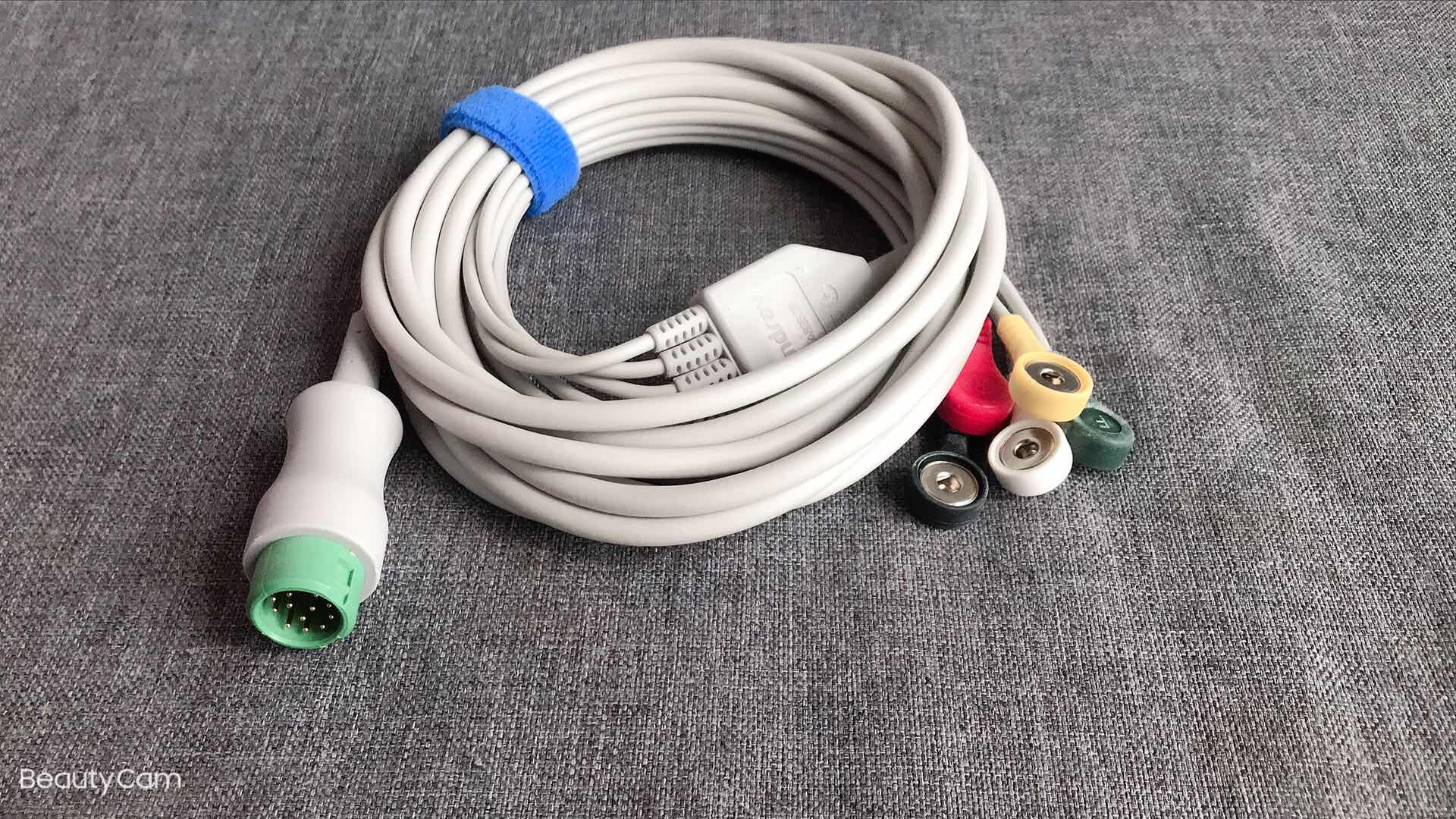 迈瑞原装全新ecg cable12针3/5导分体式心电主电缆除颤型EV6201