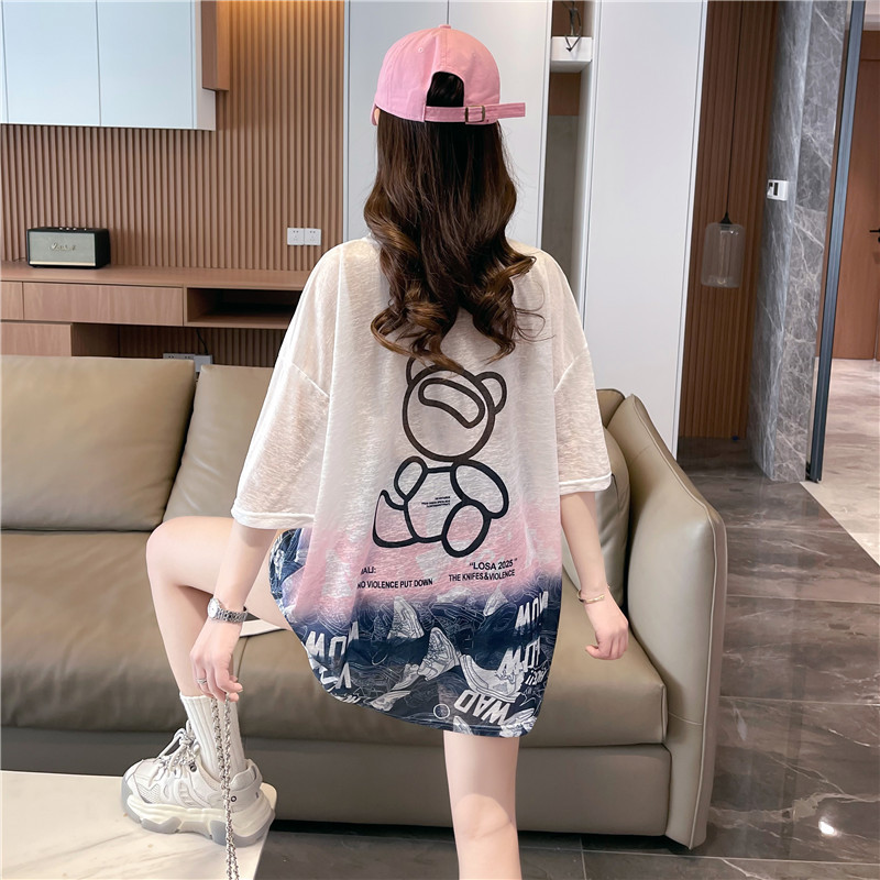 Plus Size Women's Ice Silk Quick-Drying Short-Sleeved T-Shirt for Summer 2026 New Ultra-Thin Cover-Up Loose Sports Top Trendy