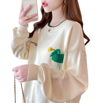 Large size womens fake two-piece hooded sweatshirt womens spring and autumn 2023 new loose Korean design niche tops