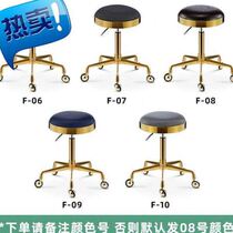 Custom beauty stool rotating lift pulley swivel chair home round stool scissor hair salon chair stainless steel 5 barber shop sales