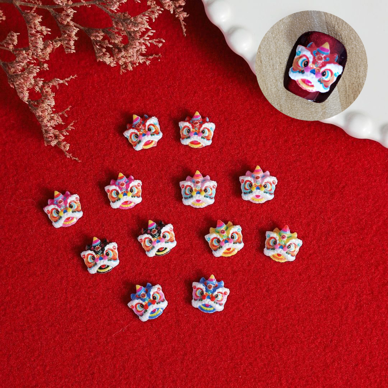 New Year Nail Art Accessories Trendy Lion 3D Cute Cartoon Dragon Chinese Style Nail Decoration Rhinestones New Year Nail Art Accessories Trendy Lion 3D Cute Cartoon Dragon Chinese Style Nail Decoration Rhinestones