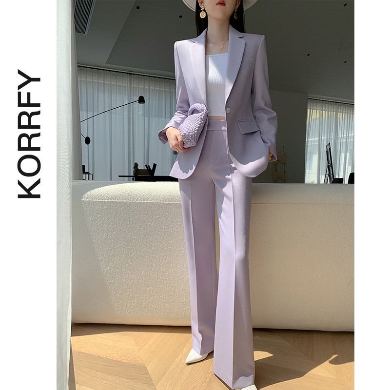 Women's Suit Set 2026 Spring and Autumn New Fashion Korean Style Professional Elegant Mature Style Two-Piece High-End Suit Women's Suit Set 2026 Spring and Autumn New Fashion Korean Style Professional Elegant Mature Style Two-Piece High-End Suit