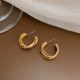 Золотые нерегулярные серьги