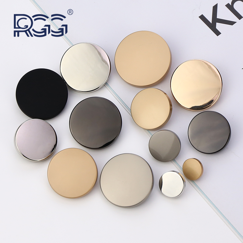 Metal buttons Round flat buttons Fashion wild gold men's and women's suits buckle Pants jacket trench coat coat button