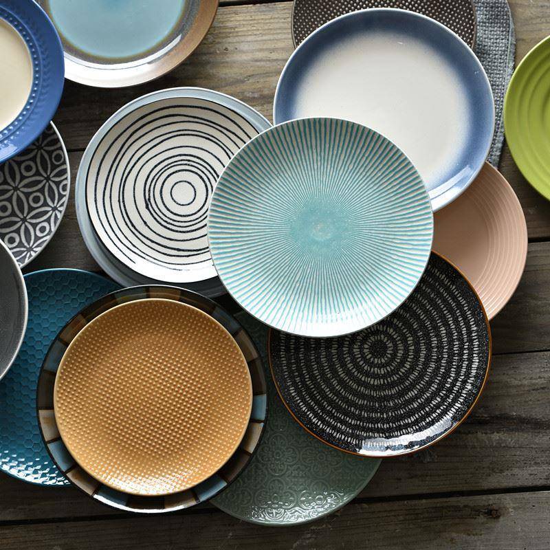 dinner plates ceramic steak plate dishes 西餐盘 western food