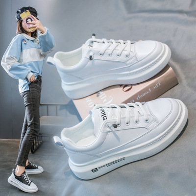 秋季新款女式板鞋韩版时尚厚底透