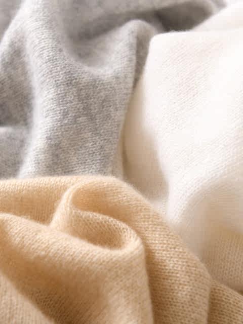 Shengyan 100% Pure Cashmere Thin Cardigan Mid-Length V-Neck Loose Knit Sweater Shawl Coat