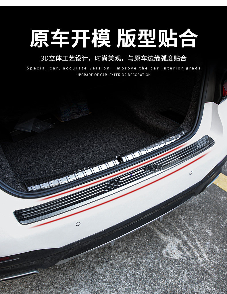 Suitable for BMW new 5 Series rear guard board 530li3 series 325li trunk protective strip X3 modified decorative door sill