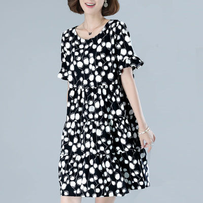 新款阔太太连衣裙高贵妈妈贵夫人大码减龄裙