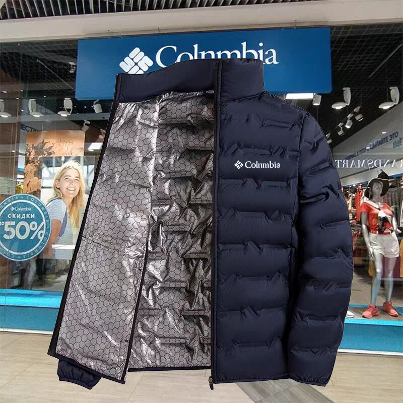 Новинка зимы Columbia, мужской пуховик на открытом воздухе из графенового белого утиного пуха, толстая теплая куртка, повседневная верхняя тенденция