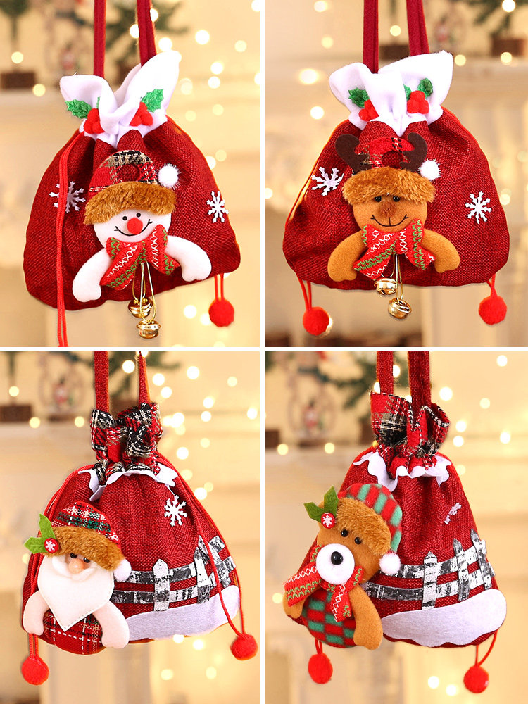 Christmas socks gift bag small gift decoration old man hanging children packaging pendant diy jewelry large