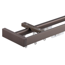 Roman rod track curtain box Jianmei aluminum alloy silent slide top-mounted side-mounted single and double curtain rod sliding track