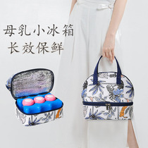 Mommy carries milk bag to work portable breast milk cooler bag baby goes out in spring and summer blue ice special milk storage bag