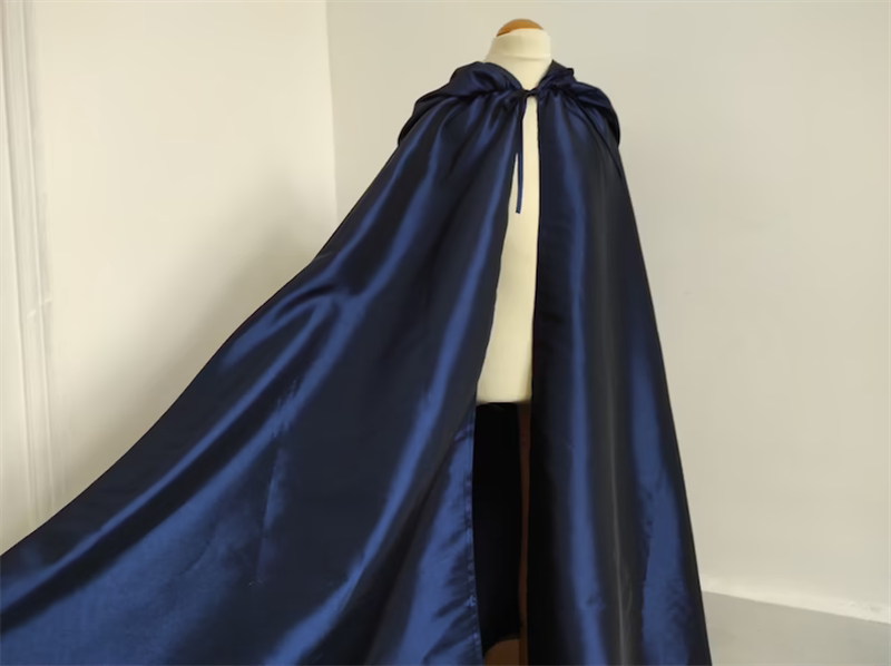 Royal Blue Long Cape with Large Hat, Halloween Cape, Stage Performance Cape, Outdoor Photography Lace-Up Shawl Royal Blue Long Cape with Large Hat, Halloween Cape, Stage Performance Cape, Outdoor Photography Lace-Up Shawl
