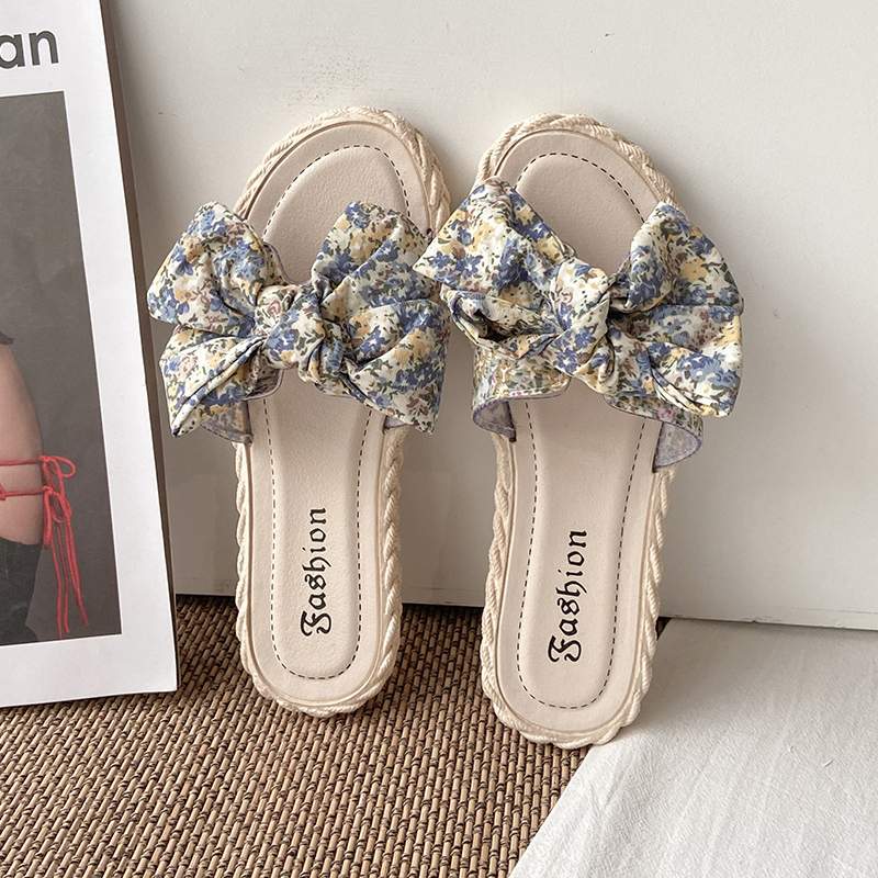 Bow-Knot Sandals for Women to Wear in Summer, 2026 New Trendy Versatile Shoes, Fairy-Style Slippers
