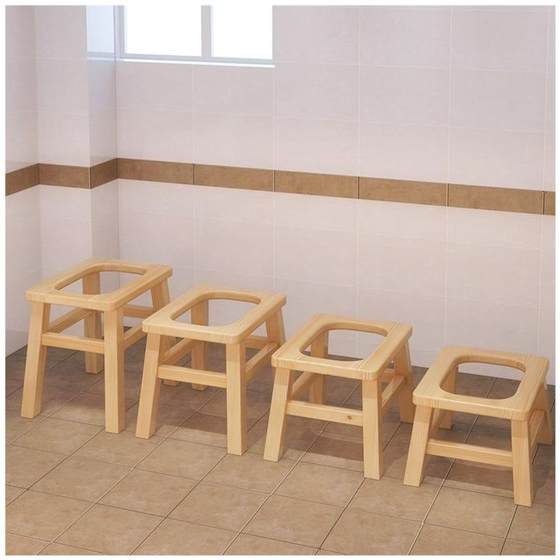 노인을 위한 원목 변기 의자, 임산부가 화장실에서 배변을 할 수 있는 실용적인 변기 의자, 가정용 나무 쪼그려 앉는 의자