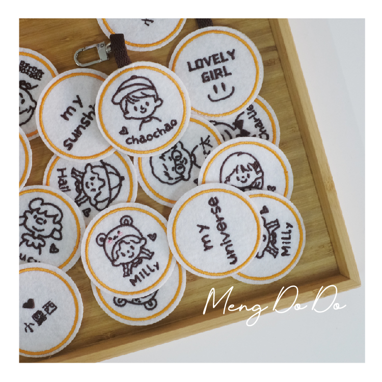 Children lovers cartoon hang up name card Custom baby name stickup clothes Quilt Hand Sewn Cloth